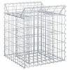 vidaXL Gabion Verhoogd Bed 50 x 50 x 60 cm Gegalvaniseerd staal zilver