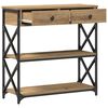 vidaXL Console Tafel artisanaal eikenkleurig 75 x 28 x 75 cm