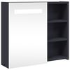 vidaXL Badkamerkast met spiegel en LED 60x13x52 cm grijs