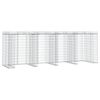 vidaXL Schanskorf voor vuilnisbak 350x91x120 cm gegalvaniseerd ijzer