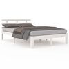 vidaXL Bedframe massief hout wit 180x200 cm