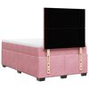 vidaXL Boxspring met matras fluweel roze 120x200 cm