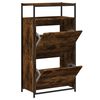 vidaXL Schoenenkast 60x34x112 cm bewerkt hout gerookt eikenkleurig