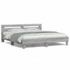 vidaXL Bedframe met hoofdeinde en LED-licht grijs sonoma 180x200 cm