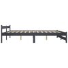vidaXL Bedframe met 4 lades massief grenenhout donkergrijs 200x200 cm