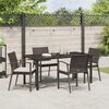 vidaXL Tuin eettafelset 5 pcs Bruin en zwart PE Rattan
