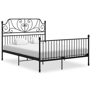 vidaXL Bedframe metaal zwart 140x200 cm