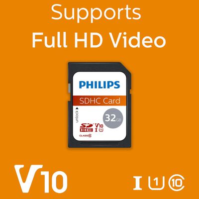 Philips SDHC-geheugenkaart 32GB UHS-I U1 V10