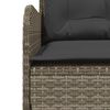 vidaXL 2-delige Loungeset met kussens poly rattan grijs