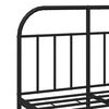 vidaXL Bedframe met hoofdbord metaal zwart 120x200 cm