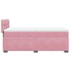 vidaXL Boxspring met matras fluweel roze 80x200 cm