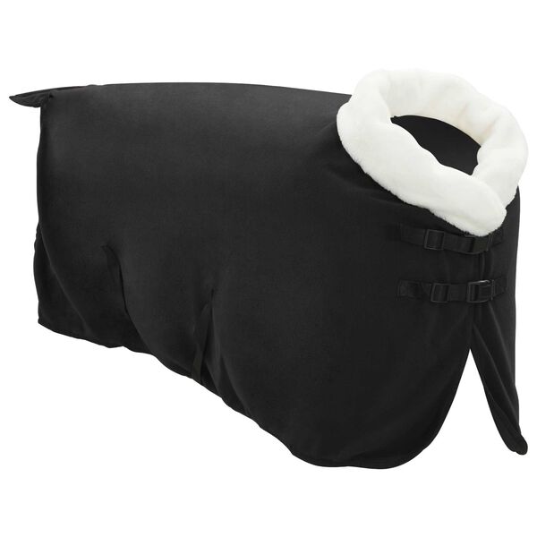 vidaXL Paardendeken Zwart 105 cm Polar fleece