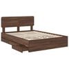 vidaXL Bedframe met lade Bruine eik 150 x 200 cm Geconstrueerd hout