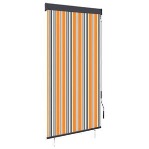 vidaXL Rolgordijn voor buiten 80x250 cm geel en blauw