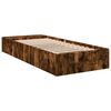 vidaXL Bedframe bewerkt hout gerookt eikenkleurig 90x200 cm
