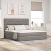 vidaXL Opslag bed met matras met matras Taupe 180 x 200 cm Polyester
