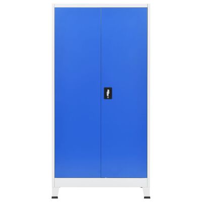 vidaXL Kantoorkast 90x40x180 cm metaal grijs en blauw