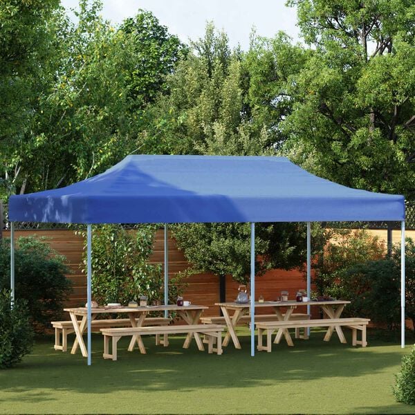 vidaXL Partytent Blauw 291 x 580 x 315 cm Oxford Stof