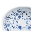 vidaXL Opzetwasbak rond &Phi;41x14 cm keramiek wit en blauw