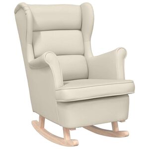 vidaXL Schommelstoel 74x90x102 cm linnen wit