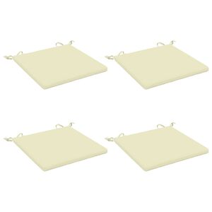 vidaXL 4-Piece Zitkussens SOEST 4 st 100% Polyester Cr&egrave;mekleurig