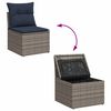 vidaXL 9-delige Loungeset met kussens poly rattan grijs