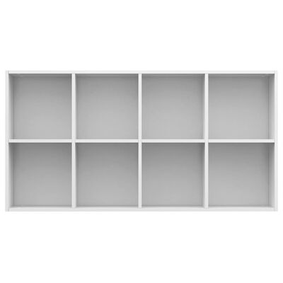 vidaXL Boekenkast/dressoir 66x30x130 cm bewerkt hout hoogglans wit