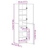 vidaXL Hoge kast 2 pcs Artisan Eiken 45 x 42,5 x 185 cm