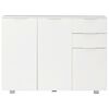 vidaXL Dressoir 107x35x80,5 cm hoogglans wit
