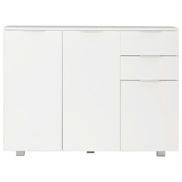 vidaXL Dressoir 107x35x80,5 cm hoogglans wit