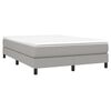 vidaXL Boxspring met matras stof lichtgrijs 140x200 cm