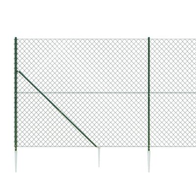 vidaXL Gaashek met grondankers 2x25 m groen