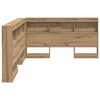 vidaXL Opberghoofdbord met plank Artisan Eiken 160 cm Bewerkt hout