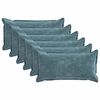vidaXL Kussensloop 6 st HOUTEN Blauw 40 x 70 cm Chenille Stof