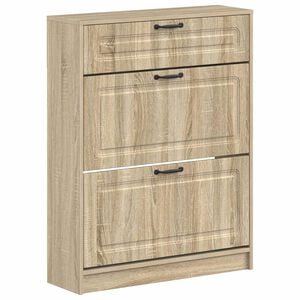 vidaXL Schoenenkast UTRECHT 78 x 24 x 100 cm Bewerkt hout Sonoma Eiken