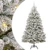 vidaXL Kunstmatige Inklapbare Kerstboom 300 LED's Groen en Wit 300 cm