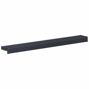 vidaXL Raamsokkel Antraciet met houten nerf 100 x 10 x 4,5 cm PVC