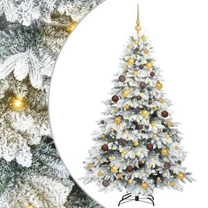 vidaXL Kunstkerstboom met 300 LED met standaard Wit 180 cm PE en PVC