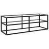 vidaXL Tv-meubel met gehard glas 120x40x40 cm zwart