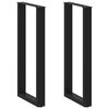vidaXL Bartafelpoten 2 st U-vormig 40x(100-101) cm staal zwart