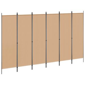 vidaXL Kamerscherm met 6 panelen 300x180 cm zwart