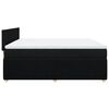vidaXL Boxspring met matras stof zwart 180x200 cm