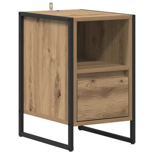 vidaXL Nachtkastje Ambachtelijk eiken 39,5 x 30 x 50 cm Bewerkt hout
