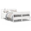vidaXL Bedframe zonder matras massief grenenhout wit 160x200 cm