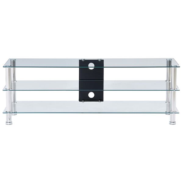 vidaXL Tv-meubel 120x40x40 cm gehard glas transparant