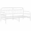 vidaXL Bedframe voor een daybed met hoofdeinde Wit 107 x 203 cm Staal
