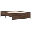 vidaXL Bedframe bewerkt hout metaal bruin eikenkleur 120x190 cm