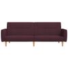 vidaXL Slaapbank 2-zits met voetenbank stof paars
