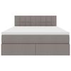 vidaXL Opbergbed met matras met matras Taupe 140 x 190 cm Bewerkt hout