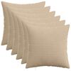 vidaXL Kussensloop 6 st HEERLEN Taupe 40 x 40 cm corduroy